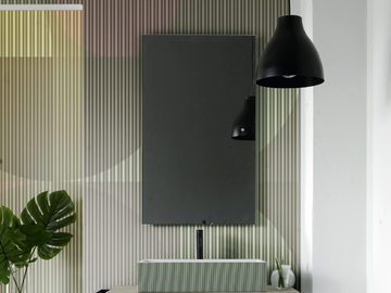 PO103 - Geometric bathroom wallpaper by Scarabeo Ceramiche - view 2